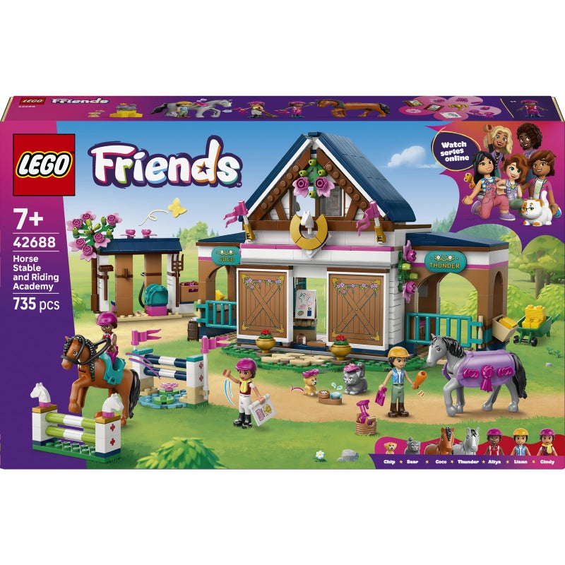 LEGO مجموعة ألعاب LEGO Friends إسطبل الخيول وأكاديمية الركوب 42688 (735 قطعة) - Image 2